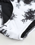 Black Sexy Solid Criss Cross Top Highwaist Swimsuit