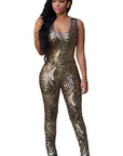 Criss Cross Sequin Jumpsuit