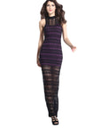 Purple Lace Maxi Dress