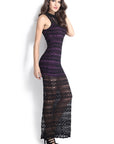 Purple Lace Maxi Dress