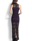 Purple Lace Maxi Dress