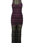 Purple Lace Maxi Dress