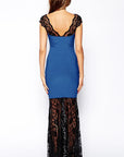 Blue Lace Maxi Dress