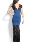 Blue Lace Maxi Dress
