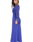 Blue Rivets Sleeve Jumpsuit