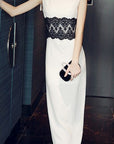 Mason Pearl White V Neck Dress