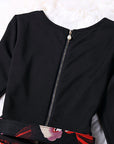 Black Doll Print Dress