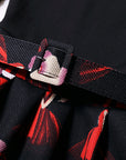 Black Doll Print Dress