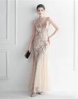Evelyn Gauze Sequin Gown