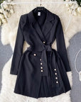 Front Knot Coat Dress