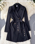 Front Knot Coat Dress