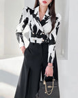 Printed Blouse Pant Suit
