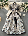 Jaquared Bow Dress