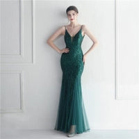 Evelyn Gauze Sequin Gown