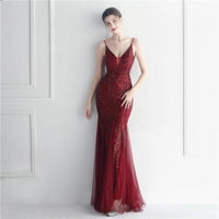Evelyn Gauze Sequin Gown