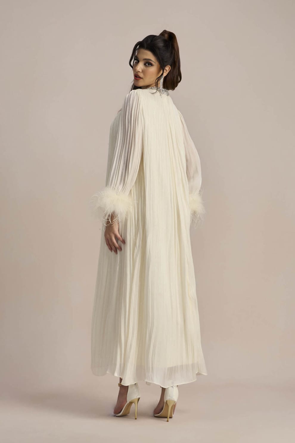 Heather Pleated Luxe Maxi Dress