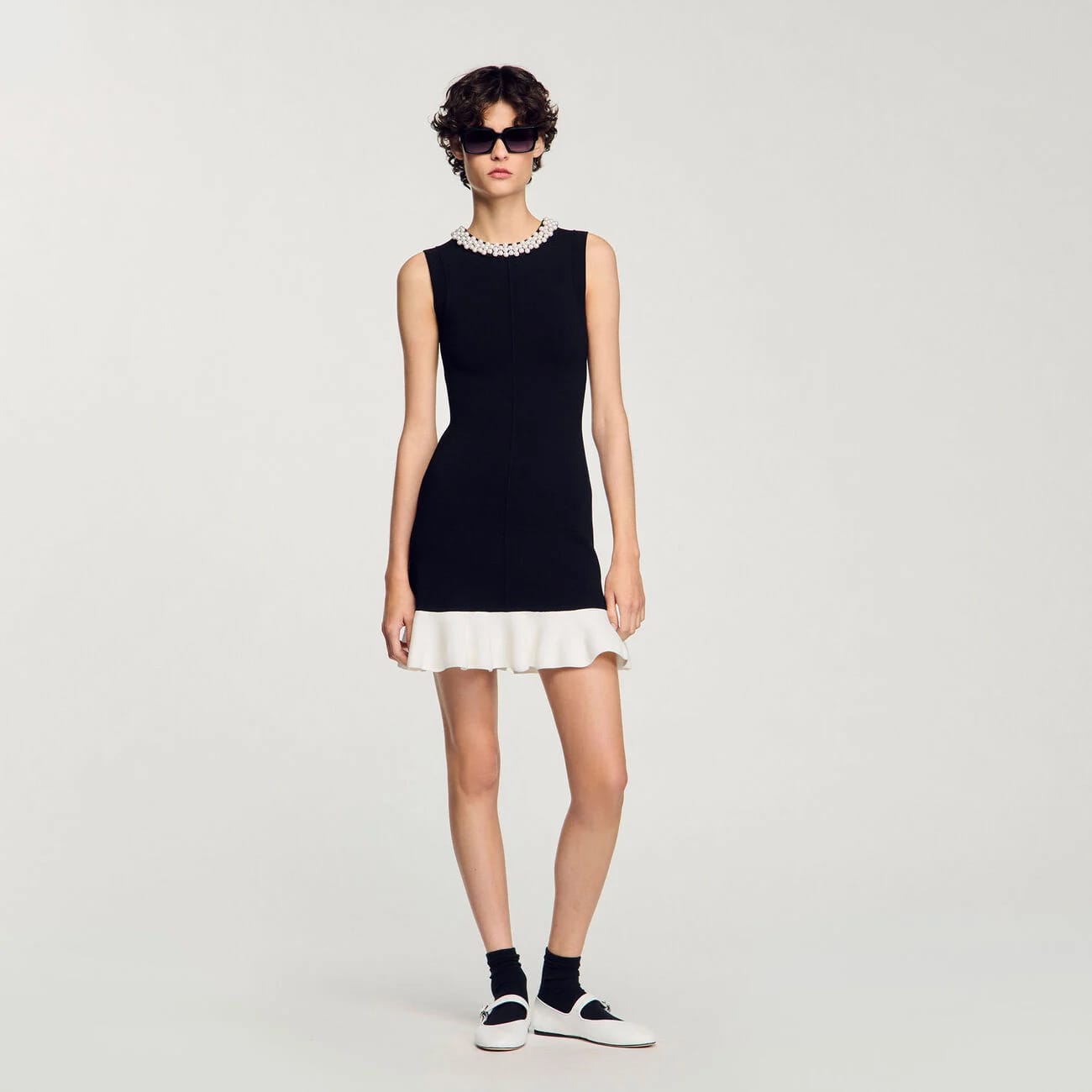 VERV Sondra Pearl Knit Short Dress