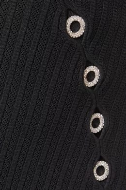 Sandro Black Sleeveless knit dress with button details with Slip dress for lining