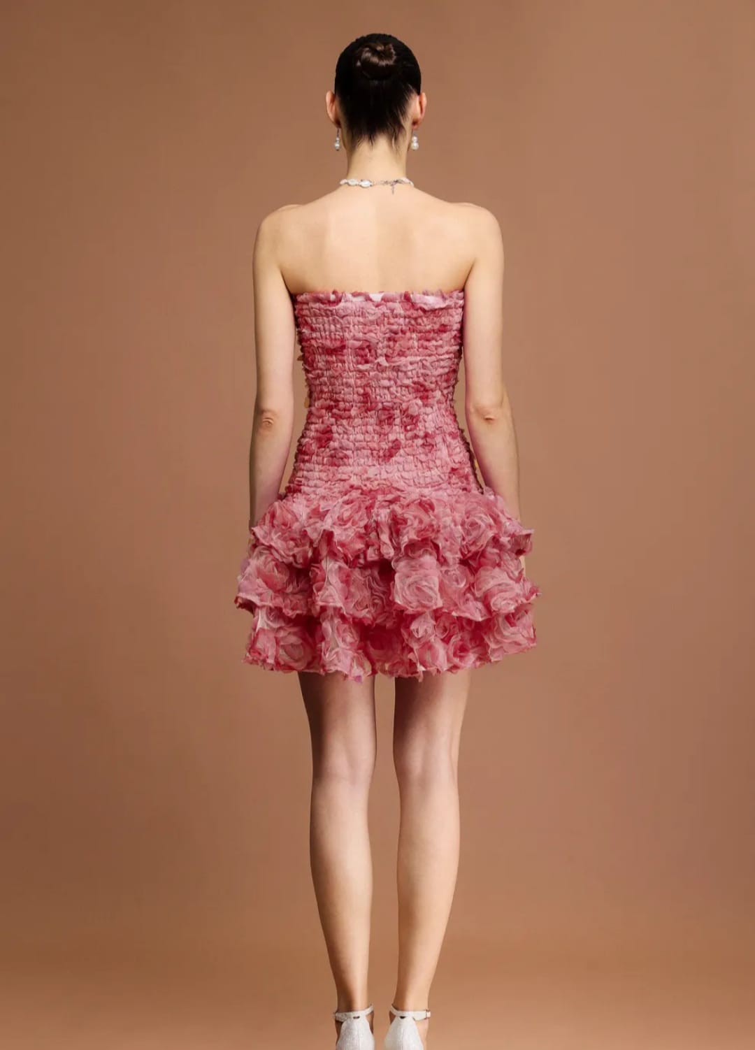 Marylene Floral 3D Folds Mini Dress