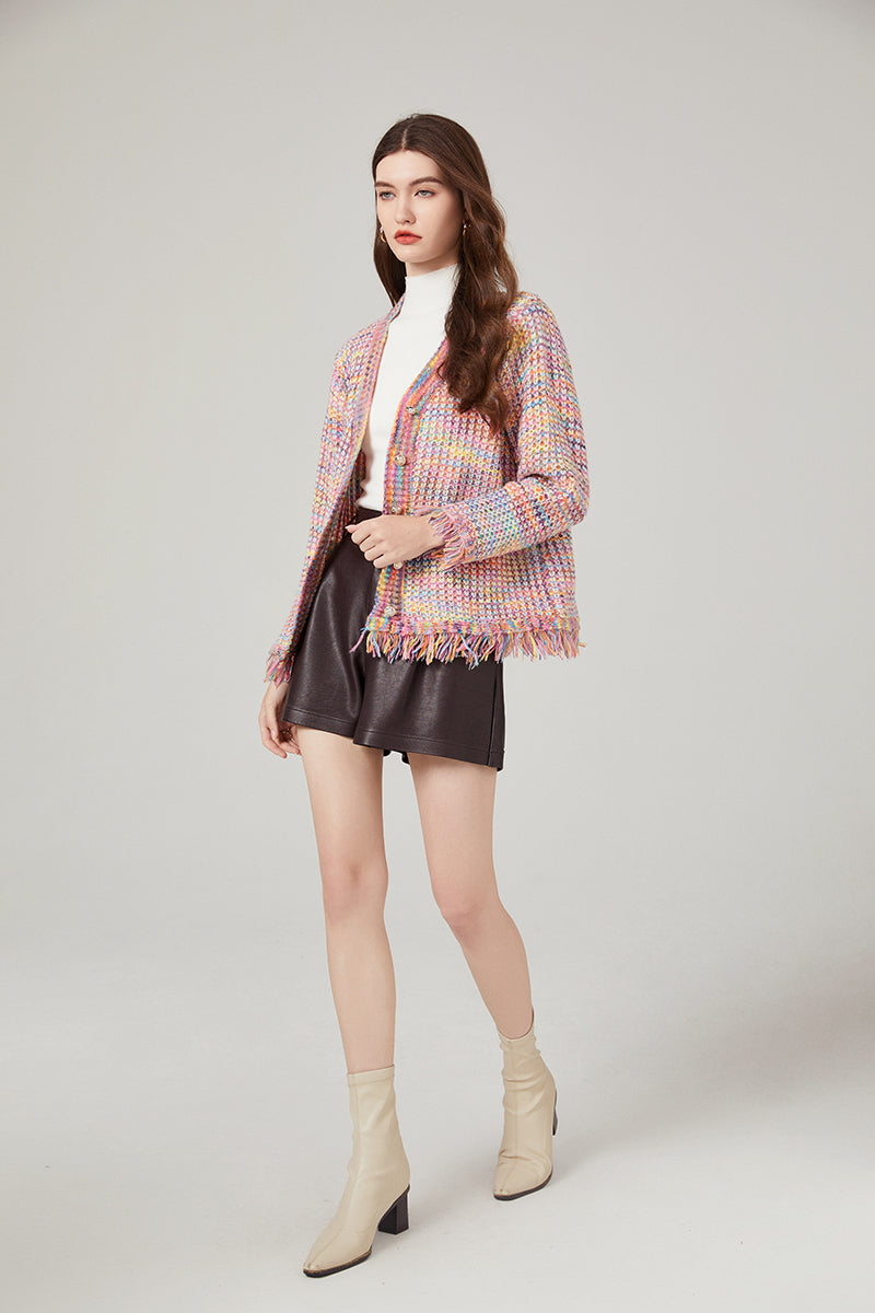 Jordyn Multicolor Tassel Coat