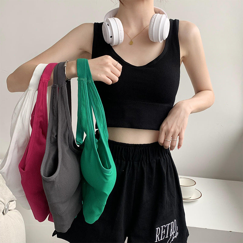 Eva Built-In Bra Top with Criss Cross Back