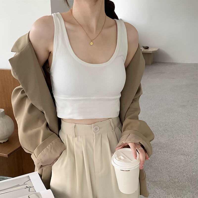 Eva Built-In Bra Top with Criss Cross Back