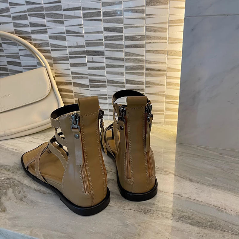 VERV Sloane Khaki Strappy Gladiators