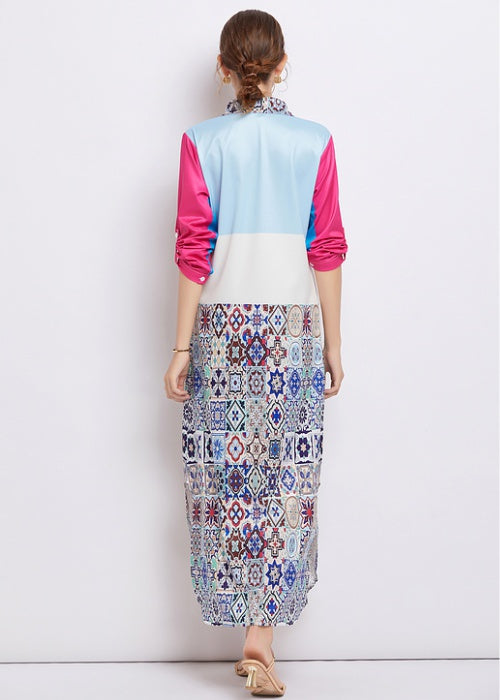 Dakota Printed Long Shirt Dress