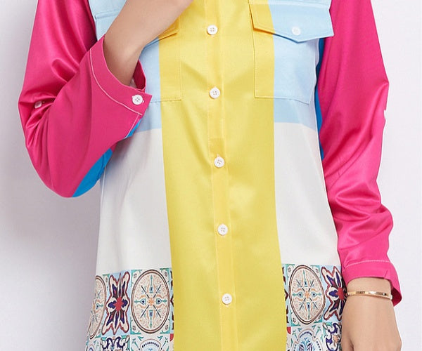 Dakota Printed Long Shirt Dress