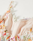 Multicolor Lace Embroidery Maxi Dress