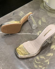 Transparent high heels