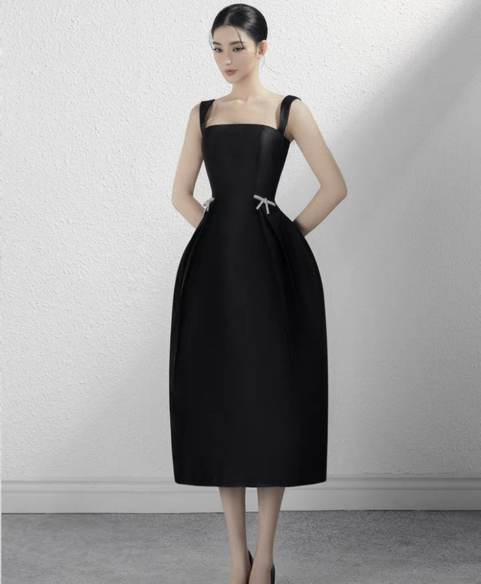 Black dress with bow details 