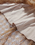 Beige Polka Dots High Waist Dress