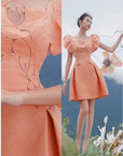 Orange Lotus Petal Dress