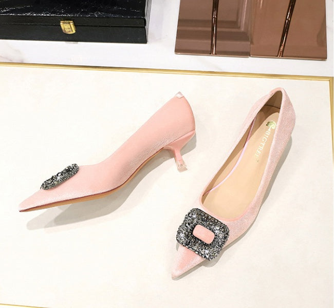 Fiona Buckled Kitten Shoes