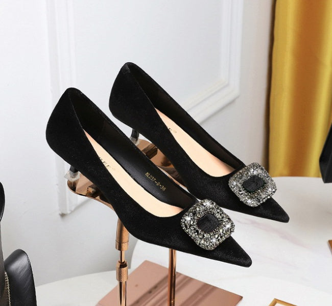 Fiona Buckled Kitten Shoes