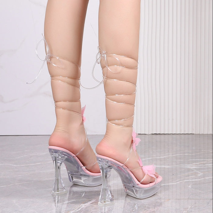 Melanie Antiskid Butterfly Tie Up Sandals