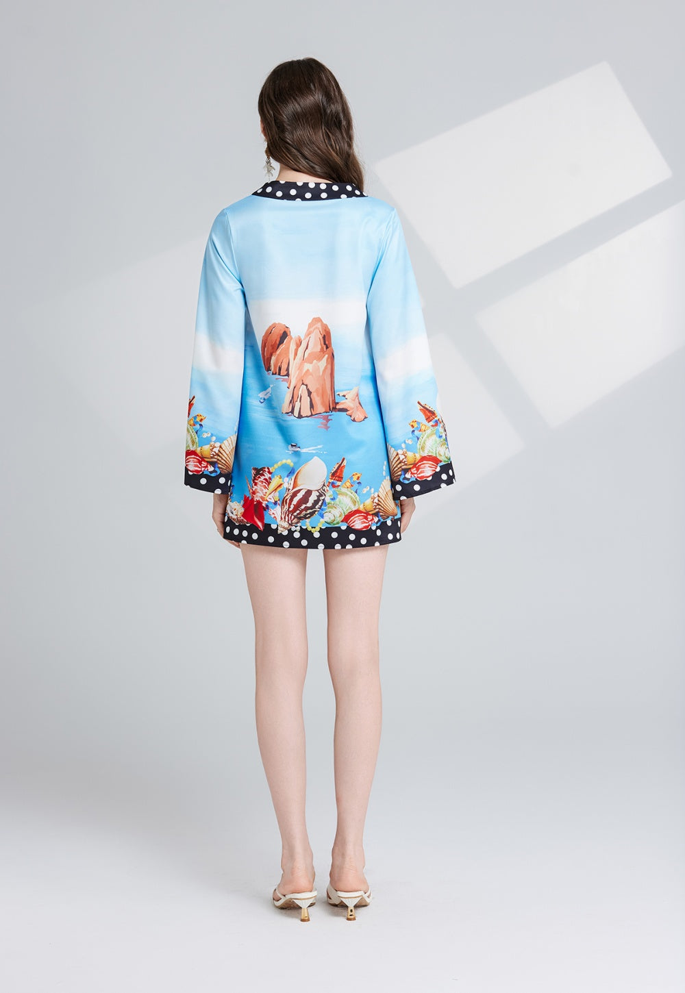 Zuri Retro Style Printed Short Dress