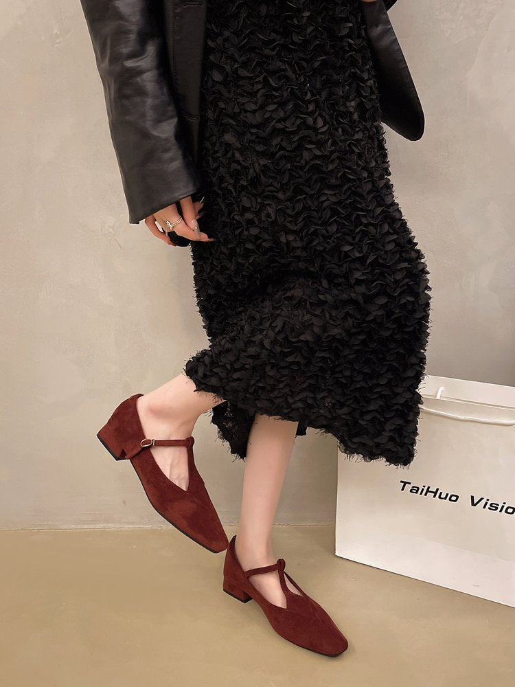 Wine Red Pullback Sling Mules