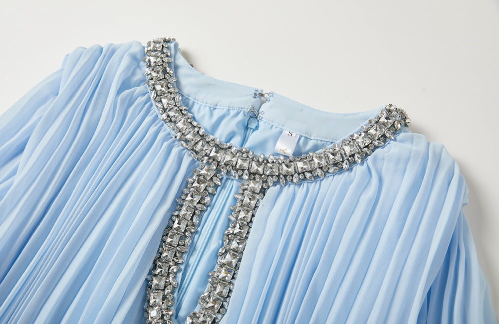Heather Pleated Luxe Maxi Dress