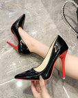 Classic Black Louboutin Red Soles High Heel Pumps