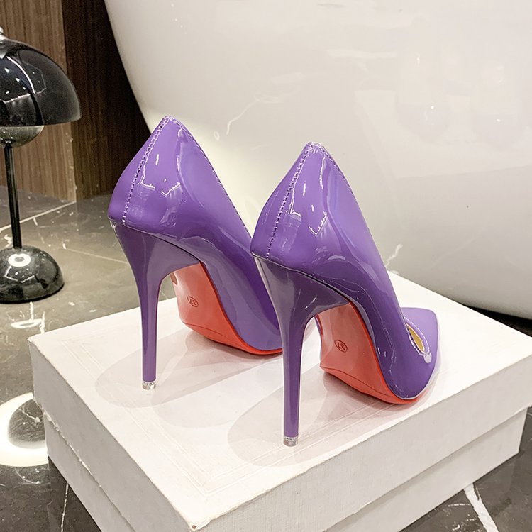 Classic Purple Louboutin Red Soles High Heel Pumps