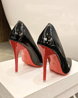 Classic Black Louboutin Red Soles High Heel Pumps