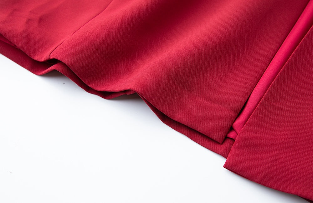 Daphne Rose Detail Strapless Slit Midi Dress