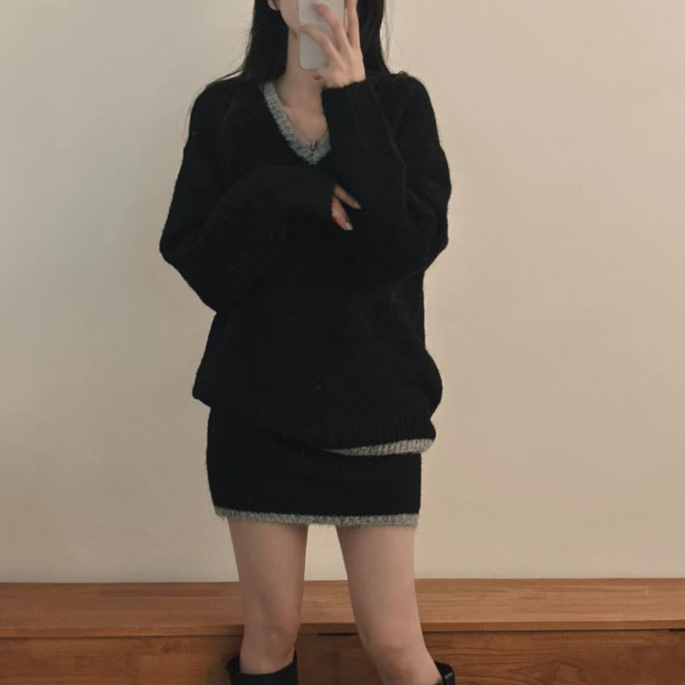 Knit Sweater and skirt set