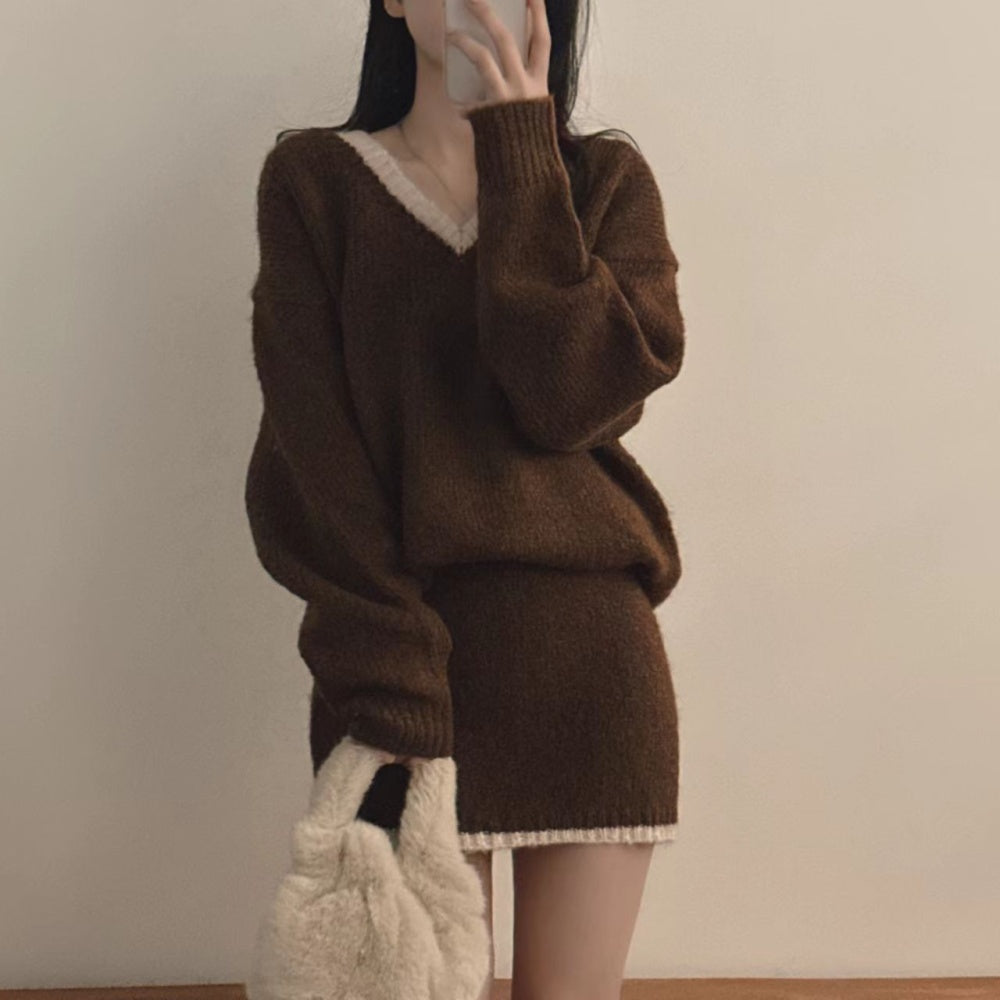 Knit Sweater and skirt set