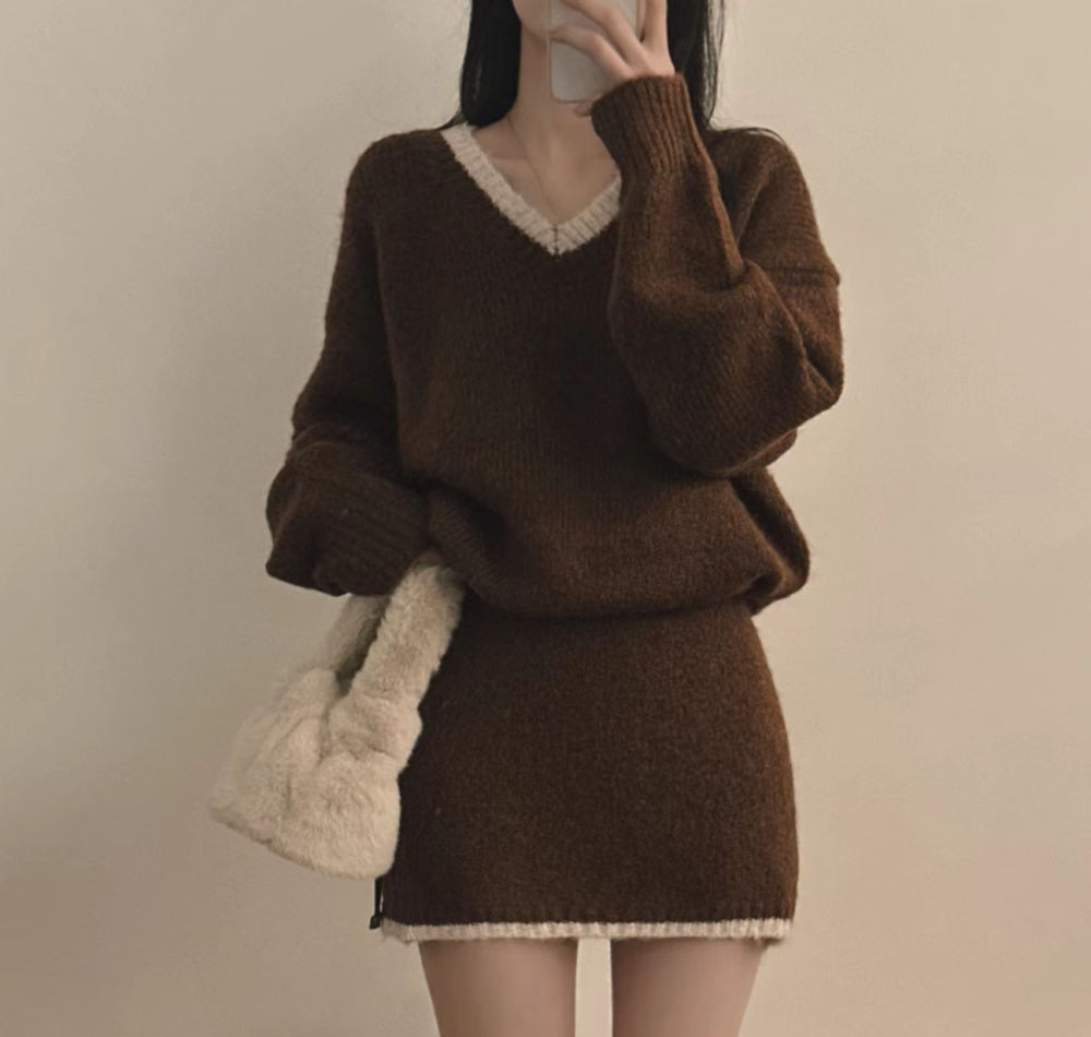 Knit Sweater and skirt set