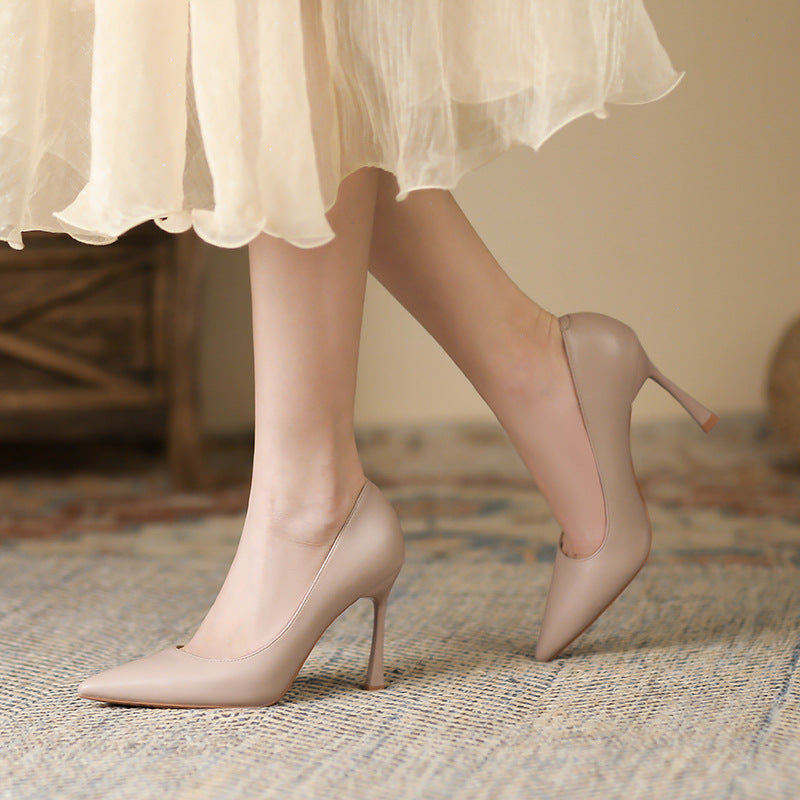 Beige High Heel Stilettoes