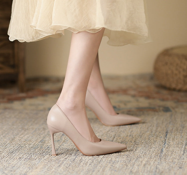 Beige High Heel Stilettoes