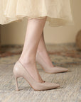 Beige High Heel Stilettoes